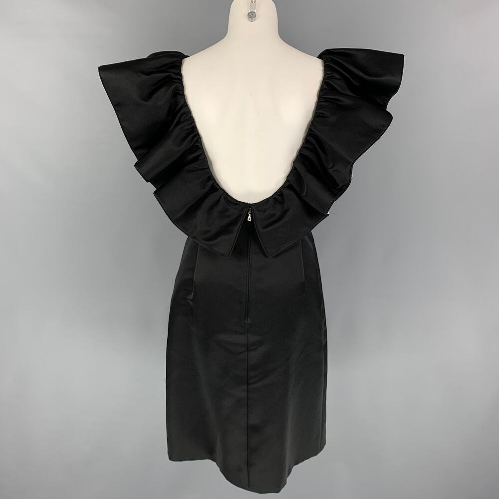 MARC JACOBS RUNWAY Size 6 Black Silk Pale Pink Low Back Dress - Picture 4 of 6